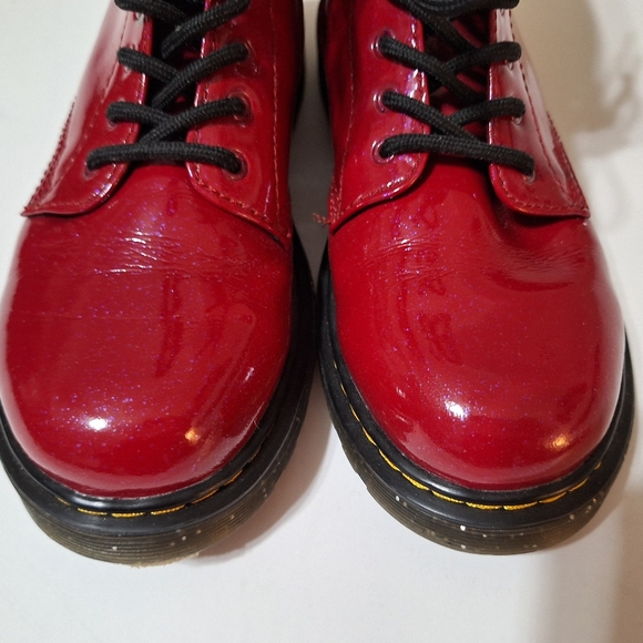 Dr. Martens 1460 Red Cosmic Glitter Boots - Picture 10 of 16